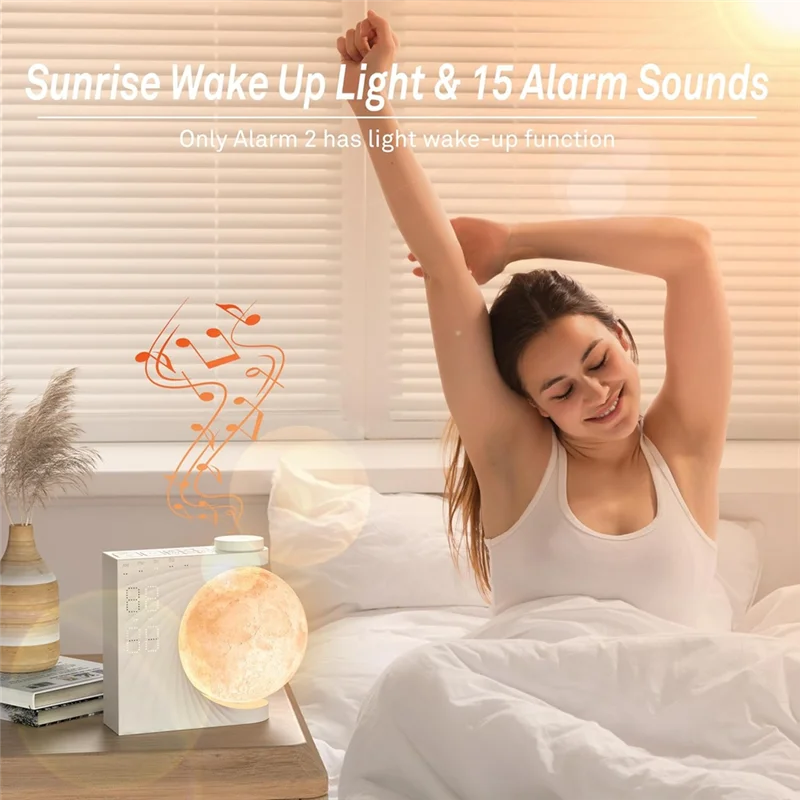 G6 Sunrise Alarm Clock with Moon Light & White Noise