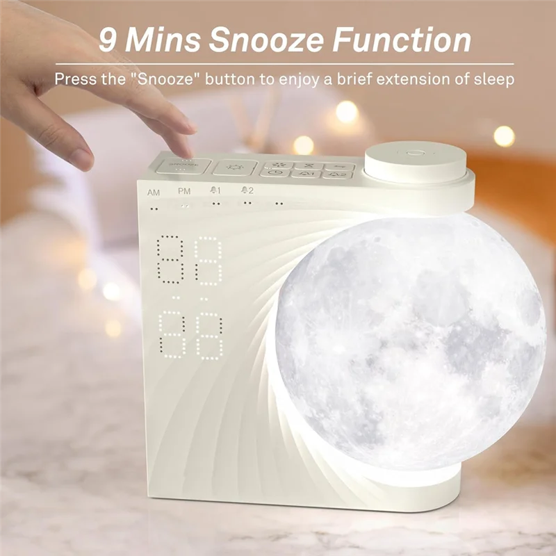 G6 Sunrise Alarm Clock with Moon Light & White Noise