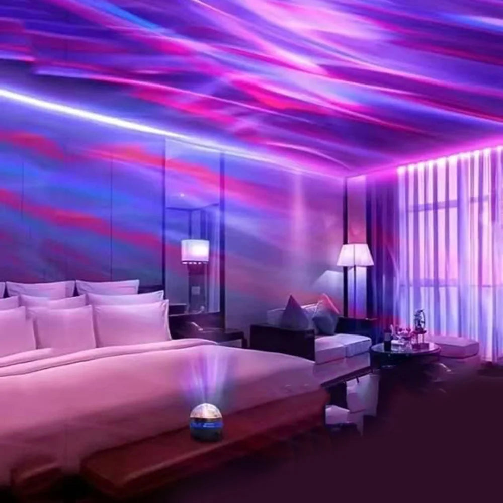 Projector Lamp – 7 Color Starry Ocean Wave Night Light